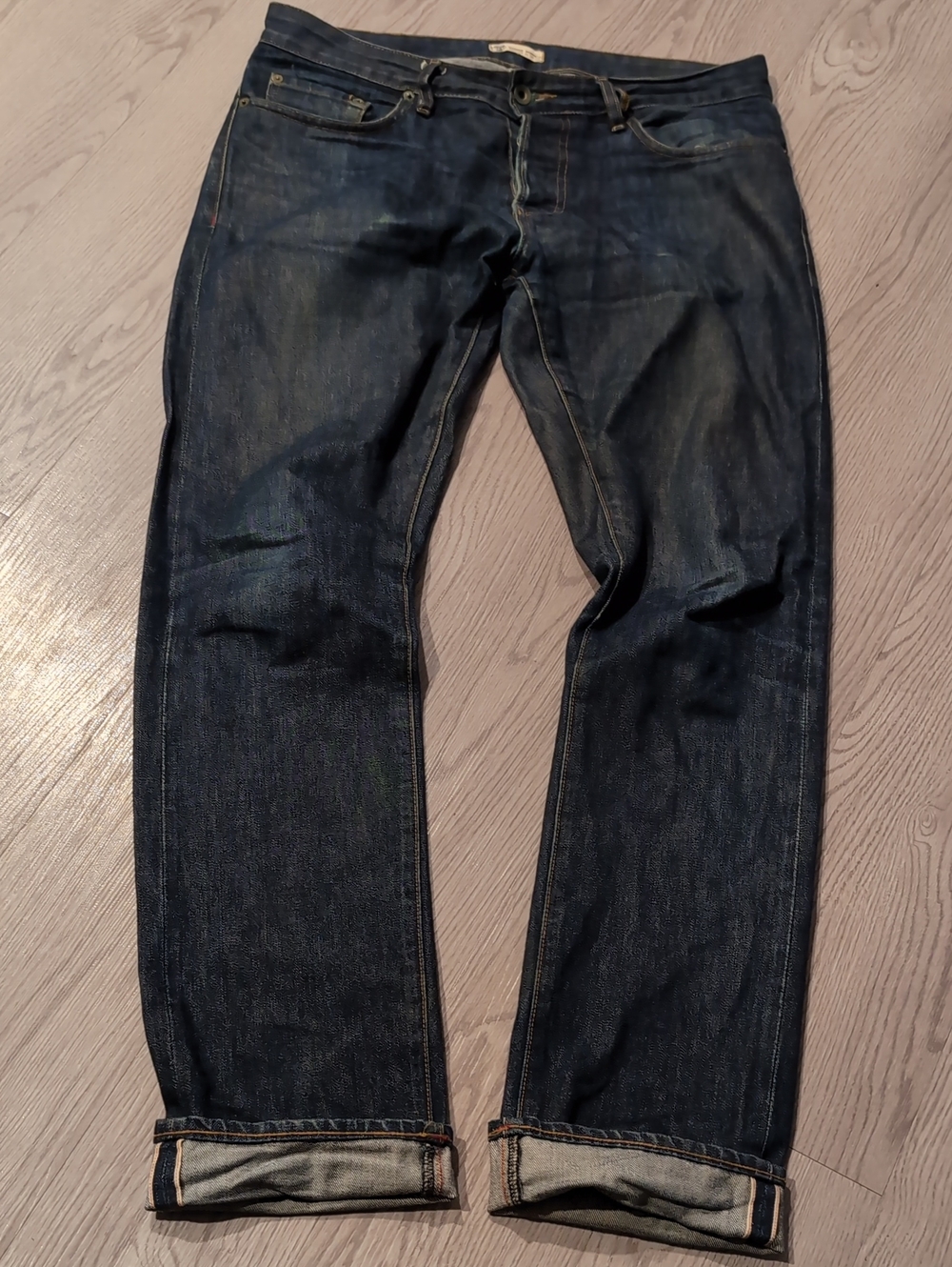 Good Condition NORMAN RUSSELL Selvedge Denim Jeans 33x32.(Hole In Seat See Pics)